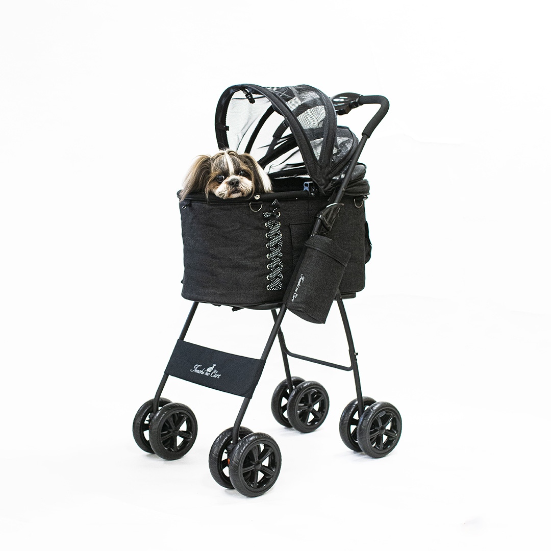最新作の 天使のカート　シャンアンジェ　ブラックデニム620 犬用品