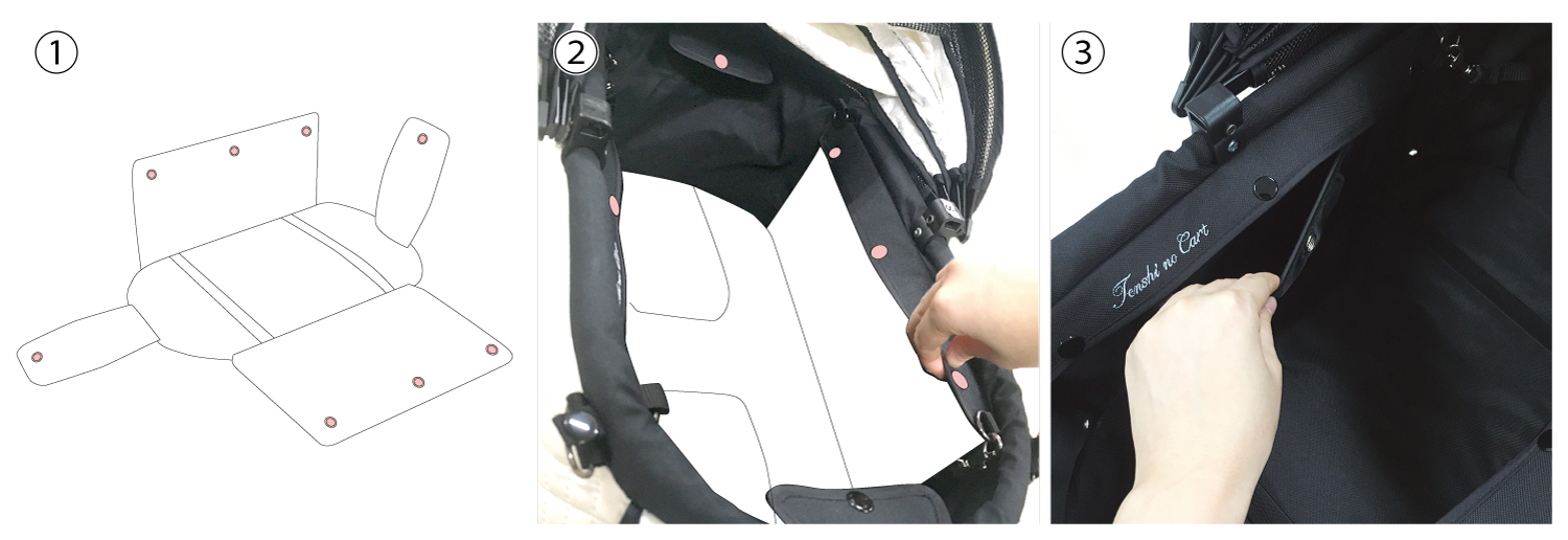 天使のカートバッグの組み立て